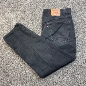 Vintage Levis 550 Men's 37x28 Jeans USA Made Faded Black Tapered Relaxed Fit 00s